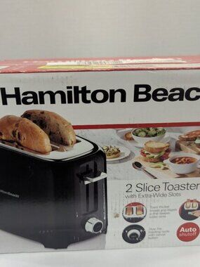 Hamilton Beach 2-Slice Toaster – Wide Slots, Toast Boost, Black